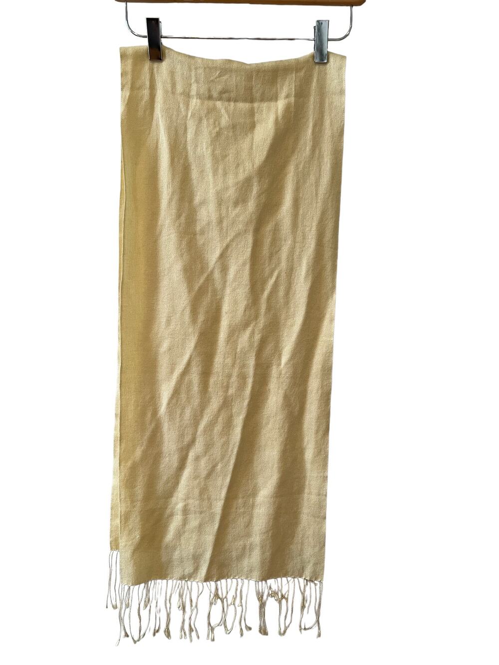 Pale Yellow Rectangular Pashmina Scarf
